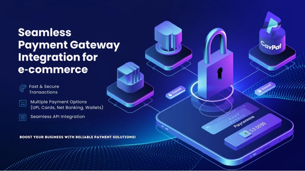 Feature image — seamless payment gateway integration for ecommerce with fast secure transactions, multiple payment options and API integration