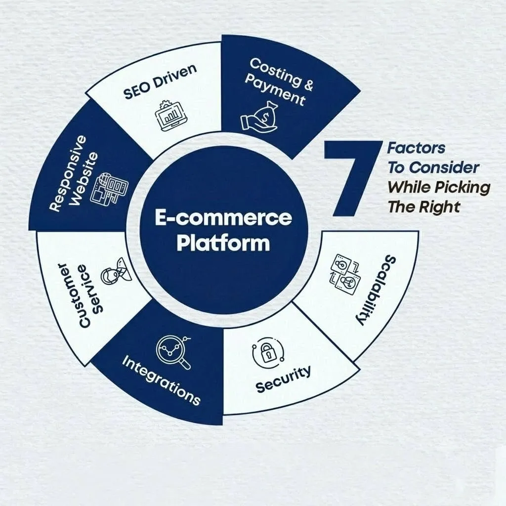 Seven factors for picking an ecommerce platform — cost, scalability, security, integrations, support, responsive design and SEO